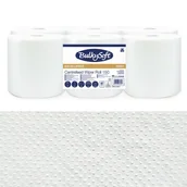 Ręczniki papierowe - Ręcznik papierowy maxi chłonny grubszy 150m 2 warstwy do systemu one-to-one biały Bulkysoft Premium 6 rolek - miniaturka - grafika 1