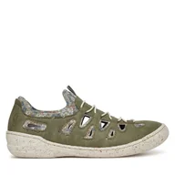 Półbuty damskie - Półbuty Rieker 54551-52 Zielony - miniaturka - grafika 1