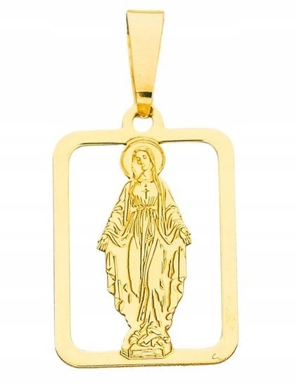 Złoty wisiorek Matka Boska Maryja pr. 585 Komunia Chrzest