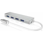 Huby USB - Icy Box RaidSonic RaidSonic IB-HUB1425-C3 USB hub - 4 - Srebrny IB-HUB1425-C3 - miniaturka - grafika 1