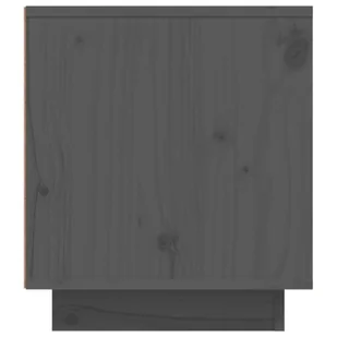 Lumarko Szafka pod telewizor, szara, 110x35x40,5cm, lite drewno sosnowe - Szafki RTV - miniaturka - grafika 9