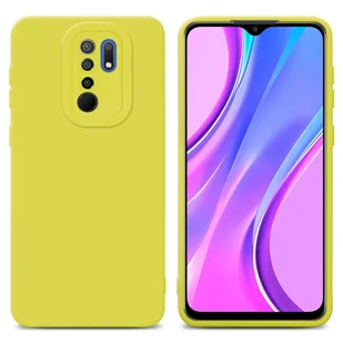 Pokrowiec Etui Do Xiaomi RedMi 9 w FLUID ŻÓŁTY TPU Silikonowe Obudowa Ochronny Case Cover Cadorabo - Etui i futerały do telefonów - miniaturka - grafika 1