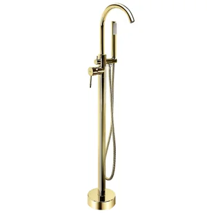 Rea Bateria wannowa podłogowa Rea Lungo Złota - Baterie wannowe i prysznicowe - miniaturka - grafika 1