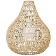 Lampy sufitowe - Beliani Lampa papierowa plecionka wisząca piaskowa MOLOPO - miniaturka - grafika 1