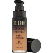 Pudry do twarzy - Milani Conceal + Perfect 2 in 1 Foundation + Concealer Light Tan COMINE3017603 - miniaturka - grafika 1