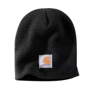 Czapki damskie - Czapka Carhartt Acrylic Knit Hat BLK czarny - grafika 1