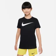 Odzież sportowa dziecięca - Koszulka z krótkim rękawem Nike CW6941 010 Czarny - miniaturka - grafika 1