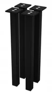 Meble modułowe i akcesoria - 4 x Aluminiowa Noga Do Stolika H 400 MM Czarna - miniaturka - grafika 1