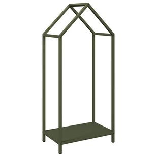 vidaXL Stojak na drewno opałowe, oliwkowo-zielony, 40x25x90 cm - Wózki magazynowe - miniaturka - grafika 1