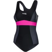 Stroje kąpielowe dla dziewczynek - Aqua-Speed, Strój kąpielowy jednoczęściowy, SYLWIA, czarny, rozmiar 42 - miniaturka - grafika 1