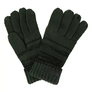 Rękawiczki - Regatta męskie rękawiczki z dzianiny Davion' Stripe, Bayleaf, S/M RMG120 90555 - grafika 1