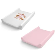 Przewijaki - Pokrowiec na przewijak z bawełny organicznej 2-pak Retro Kwiatki, Albero Mio - miniaturka - grafika 1