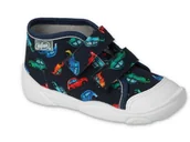 Buty dla chłopców - Trampki kapcie dziecięce chłopięce na rzepy granatowe Befado 212P075-21 - miniaturka - grafika 1