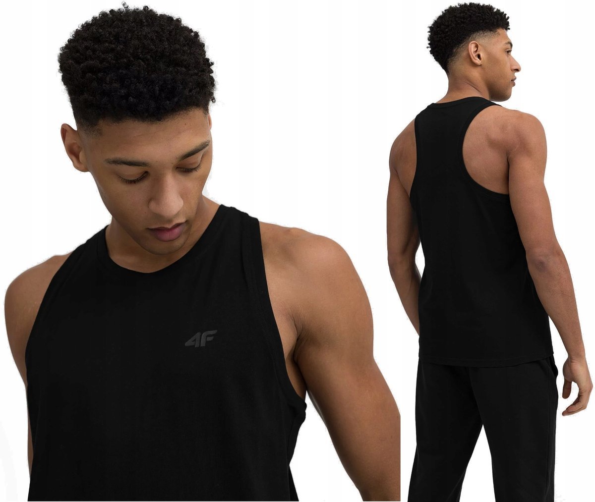 Męska Koszulka 4F Bez Rękawów M126 Czarny Xl