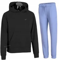Spodnie sportowe damskie - 4F OCIEPLANY DAMSKI DRES BAWEĹNA KOMPLET BLUZA SPODNIE / rozm XS - miniaturka - grafika 1