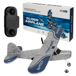 Samolot Na Pilot Zdalnie Sterowana Awionetka Szybowiec Cessna Led + Pilot - Zabawki zdalnie sterowane - miniaturka - grafika 1