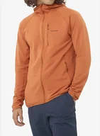 Bluzy sportowe męskie - Bluza rozpinana Salomon Essential Lightwarm HD - sierra - miniaturka - grafika 1