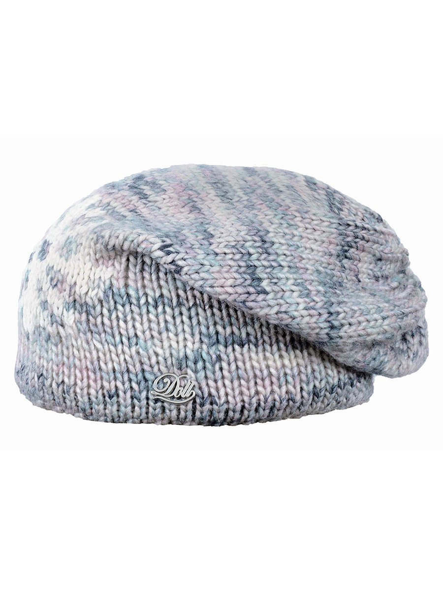 Dziewczęca czapka beanie niebiesko-szara Doll