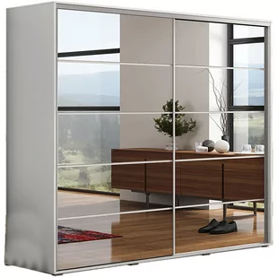 Szafa Przesuwna 230 z Lustrem A19 Skąpski Meble Craft Złoty, Grafit, 245 cm - Szafy - miniaturka - grafika 1
