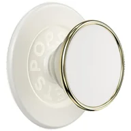 Selfie stick - Uchwyt i podstawka do telefonu Popsockets Round Luxe Coconut Creme Enamel MagSafe beżowy 808938 - miniaturka - grafika 1
