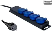 Kable - Kabel zasilający Procab Procab PSI204/1.5-F IP44 powerstrip, 4-way, 3G2.5 4 french sockets, ip44, 1,5m - miniaturka - grafika 1