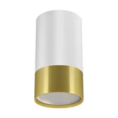 Lampy sufitowe - Sufitowa lampa Puzon 04273 Ideus tubka metalowy złoty biały - miniaturka - grafika 1