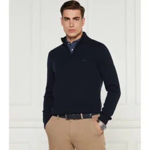 BOSS BLACK Wełniany sweter Emarlo Regular Fit - Swetry męskie - miniaturka - grafika 1