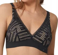 Biustonosze - Usztywniany BIUSTONOSZ DAMSKI KORONKOWY Sloggi S Seven P Czarny Bra XS - miniaturka - grafika 1