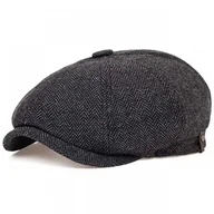Czapki dla dzieci - KASZKIET Męski Alessio Stylowy Elegancki NEWSBOY CAP Jesień Zima RETRO - miniaturka - grafika 1