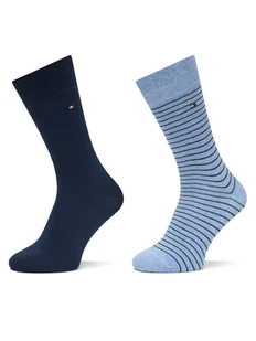 Tommy Hilfiger Zestaw 2 par wysokich skarpet męskich 100001496 Niebieski - Skarpetki męskie - miniaturka - grafika 1