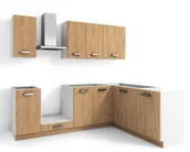 Meble kuchenne - Zestaw Mebli Kuchennych Bari 240X180-L/P Dąb Kamienny - miniaturka - grafika 1