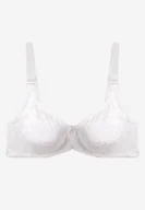 Biustonosze - Biały Biustonosz Full Cup z Koronką na Regulowanych Ramiączkach Missalinda - miniaturka - grafika 1