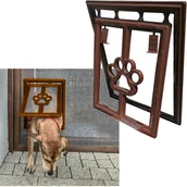 Pozostałe akcesoria dla kotów - ARTGOS - Furtka dla zwierząt do moskitiery - brązowa - miniaturka - grafika 1