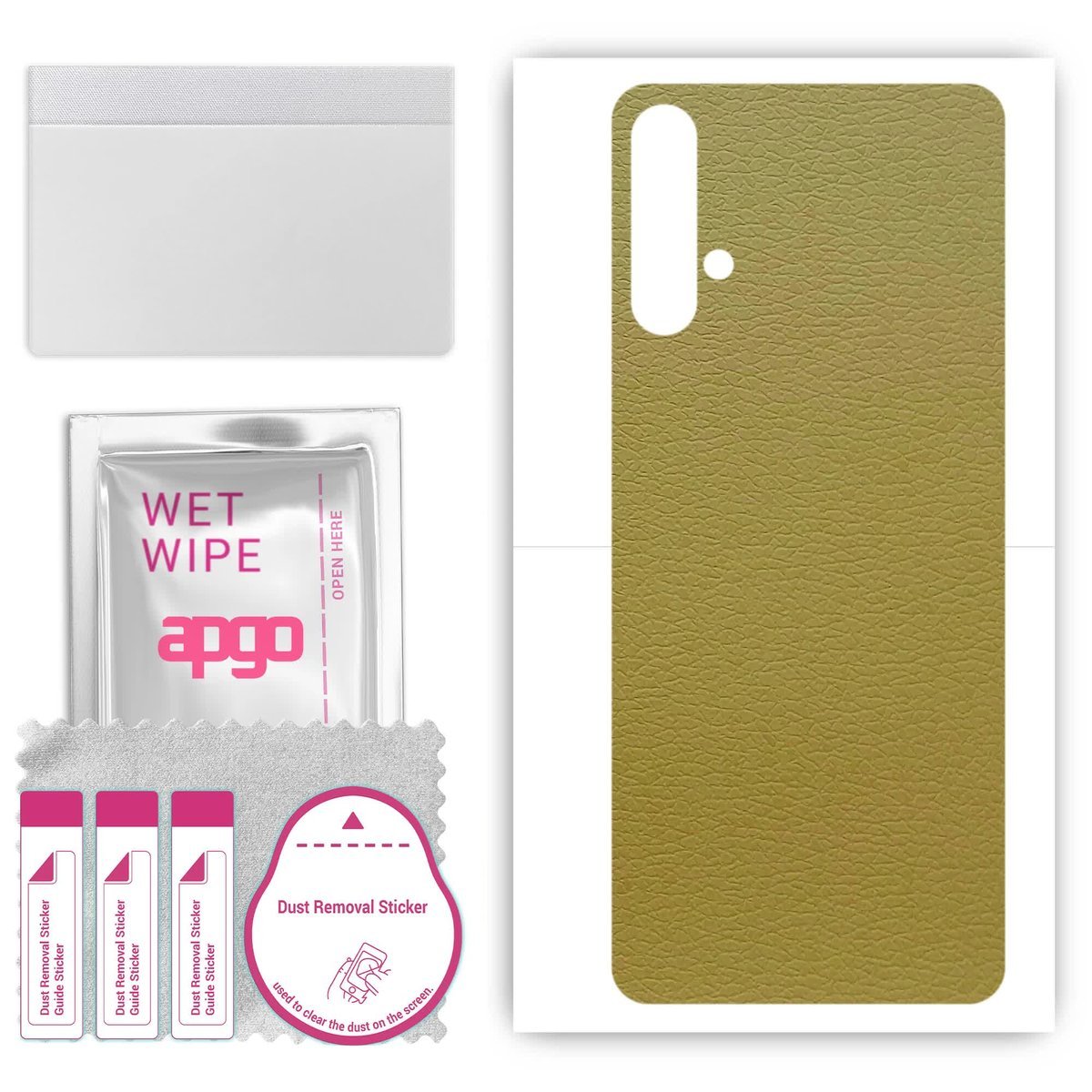 Folia naklejka skórka strukturalna na TYŁ do Huawei nova 5 - Skóra Oliwkowa - apgo SKINS