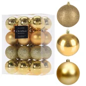 Bombki - Bombki Złote Na Choinkę Bombka Choinkowa 24Szt 3Cm Zestaw Bombek Choinkowych - miniaturka - grafika 1