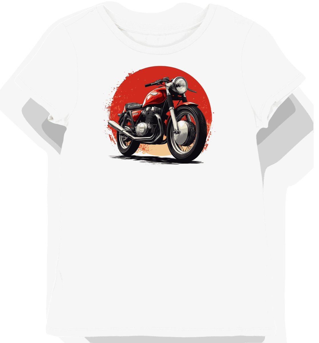 Koszulka damska biała Honda CB750 Czerwony Styl Klasycznego Motocykla XL