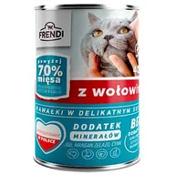 Mokra karma dla kotów - Frendi Karma Mokra Dla Kota Kawałki W Delikatnym Sosie Z Wołowiną 400G - miniaturka - grafika 1