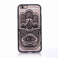 Etui i futerały do telefonów - Etui na telefon komórkowy Mandala do Samsung Galaxy S6 Edge Design Etui ochronne Motyw Ręka Fatima Pokrowiec Bumper Czarny - miniaturka - grafika 1
