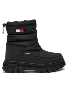 Tommy Hilfiger Śniegowce Fur Boot T3X5-33715-1695 M Czarny - Buty dla dziewczynek - miniaturka - grafika 1