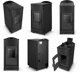 Piec kominek kocioł na pellet 4,3-14,3kW z płaszczem wodnym 2,4-12,2kW (kolor: czarny) - spełnia anty-smogowy EkoProjekt 99681706 - Piece wolnostojące - miniaturka - grafika 2