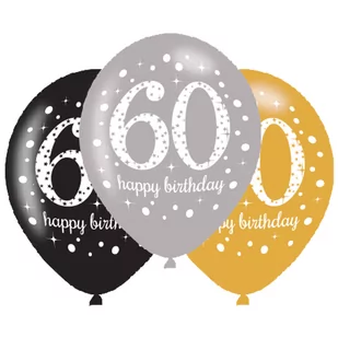 Amscan 9900741 lateksowe balony 53,3 cm na 60. urodziny - Urodziny dla dorosłych - miniaturka - grafika 1
