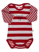 Body dla niemowląt - Niemowlęce body na długi rękaw czerwono-szare Kanz r.62 - miniaturka - grafika 1