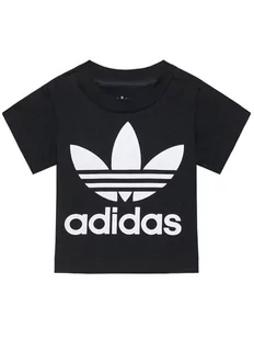 Adidas T-Shirt Trefoil DV2829 Czarny Regular Fit - Odzież sportowa dziecięca - miniaturka - grafika 1