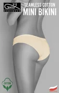 Majtki damskie - FIGI GATTA SEAMLESS COTTON MINI BIKINI L NUDE - Gatta - miniaturka - grafika 1