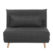 Sofy i kanapy - Beliani Sofa z funkcją spania ciemnoszara SETTEN - miniaturka - grafika 1