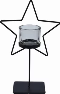 Świecznik Gwiazda metalowy na jedną świece Tealight 38 cm - Oświetlenie świąteczne - miniaturka - grafika 1