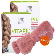 Włosy, skóra, paznokcie - Zestaw Vitapil Beauty, 2 x 30 kapsułek + opaska kosmetyczna gratis - miniaturka - grafika 1