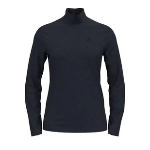 ODLO Women's CORVIGLIA Kinship Half-Zip Mid Layer Top, Dark Sapphire - Black - Stripes, S 542331 - Koszulki i topy damskie - miniaturka - grafika 1