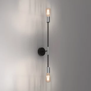 Luminex Flame 3908 lampa wisząca zwis 2x60W E27 czarna/chromowana - Lampy sufitowe - miniaturka - grafika 2