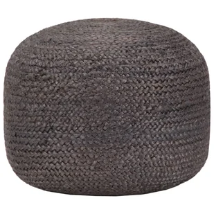 vidaXL Ręcznie robiony puf, ciemnoszary, 45 x 30 cm, juta - Pufy i podnóżki - miniaturka - grafika 1